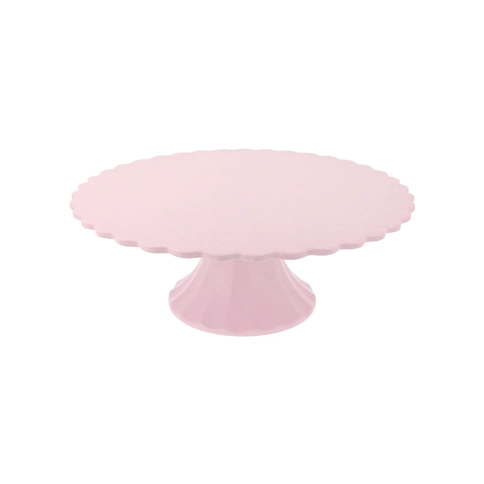 Pink Ruffle Cake Stand Pink Scalloped Bamboo Cake Stand (For Hire) – Birthday HQ